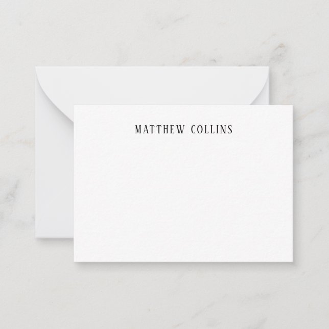 Classic Elegant Sophisticated Simple Formal Black Card (Front)