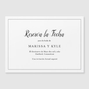 Classic Elegant Spanish Wedding Save the Date Magnetic Invitation