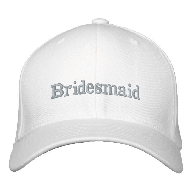 Classic Elegant Stylish Modern Bridesmaid. Embroidered Hat (Front)