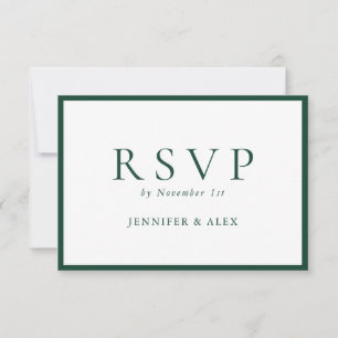 Classic Elegant Traditional Rsvp Wedding Card