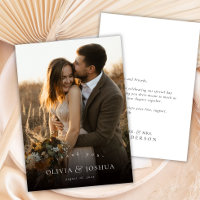 Classic Elegant Typography Single Photo Wedding