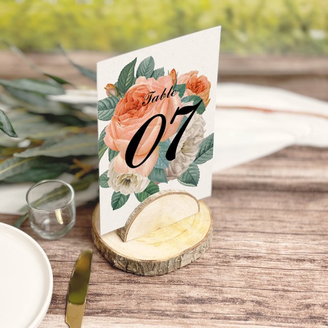 Classic Elegant Typography Wedding Table Numbers (Creator Uploaded)