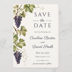 Classic Elegant Vineyard Winery Save the Date Invitation