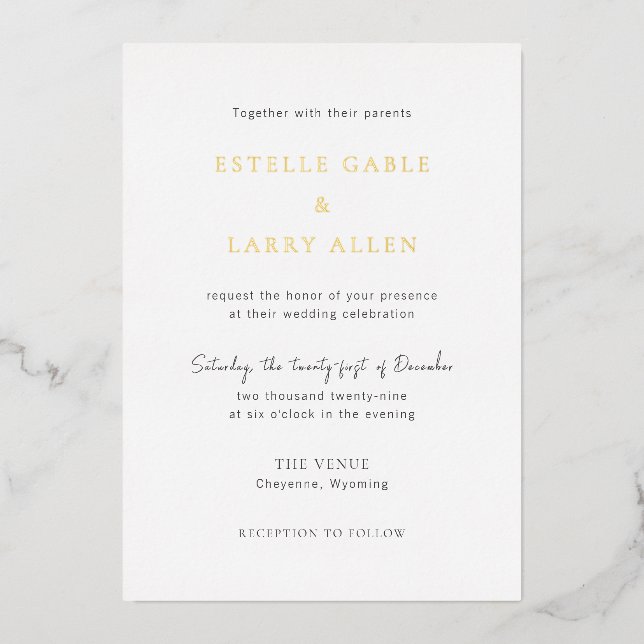 Classic Elegant Wedding (Front)