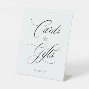 Classic Elegant Wedding Cards & Gifts Pedestal Ped Sign