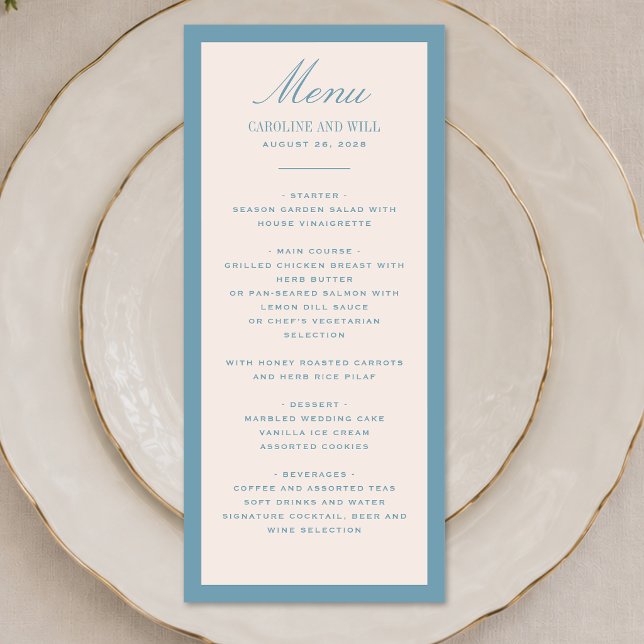 Classic Elegant Wedding Ceremony or Reception  Menu (Creator Uploaded)