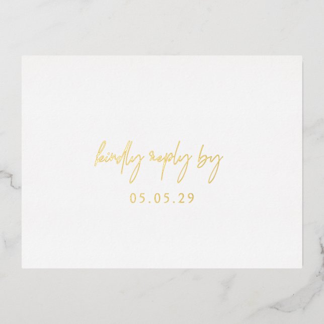 Classic Elegant Wedding Foil RSVP Card (Front)