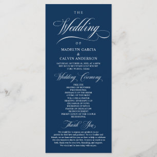 Classic Elegant Wedding Foldable Program