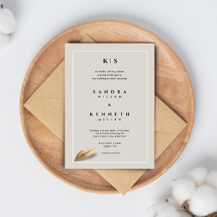 Classic & Elegant Wedding Invitation