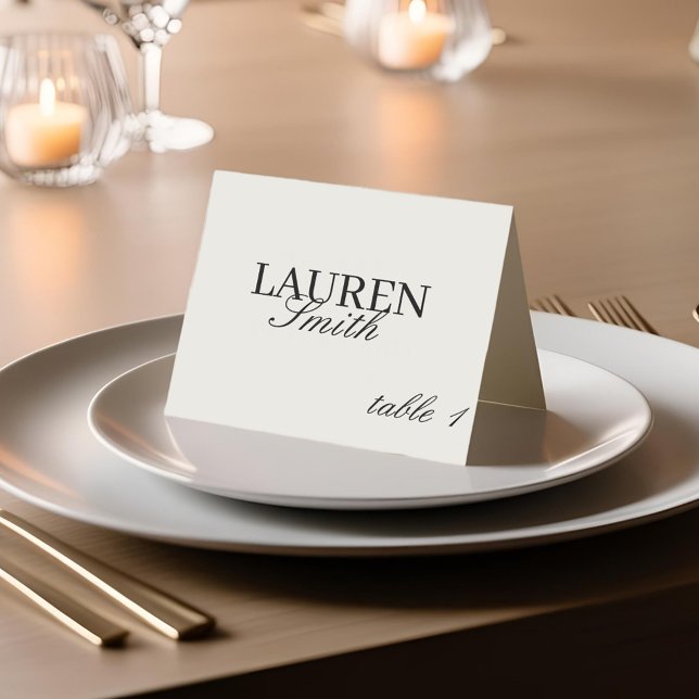 Classic Elegant Wedding Place Card (Creator Uploaded)