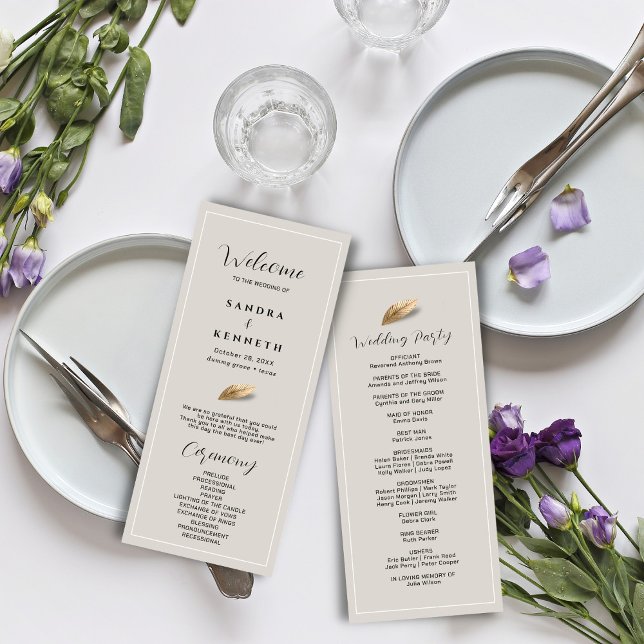 Classic & Elegant Wedding Program (Creator Uploaded)