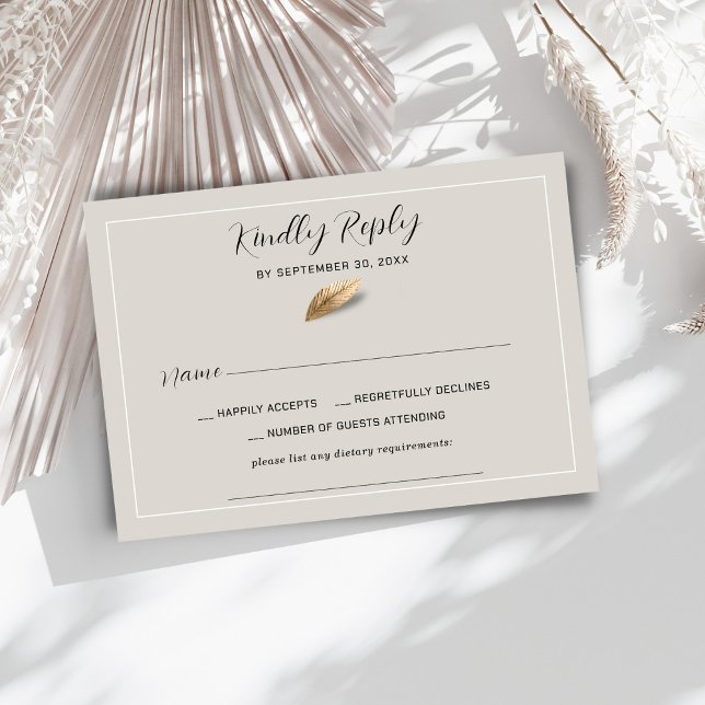 Classic & Elegant Wedding RSVP Card (Creator Uploaded)