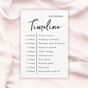 Classic Elegant Wedding Timeline Add On Enclosure Card