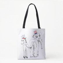 Classic Elephant & Donkey Tote