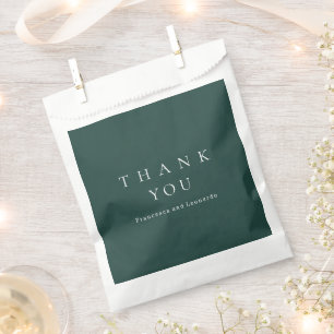 Classic Emerald Green Simple Wedding Favour Bag
