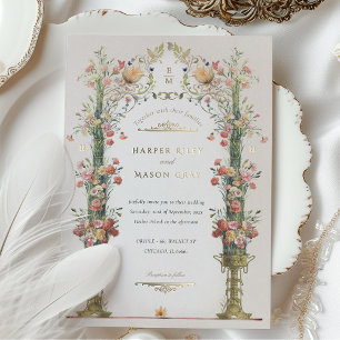 Classic Enchanted Garden Wedding Invitation