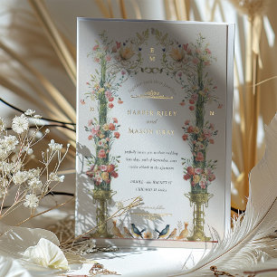 Classic Enchanted Garden Wedding Invitation