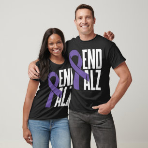 Classic End ALZ Awareness And Purple Ribbon T-Shirt