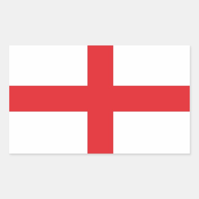 Classic England Flag – St. George’s Cross Rectangular Sticker (Front)