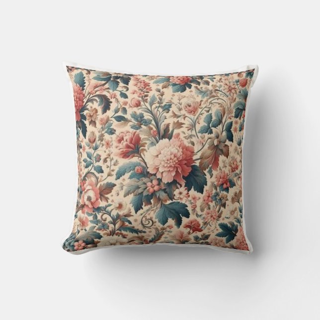 Classic English garden floral 3 Cushion (Front)