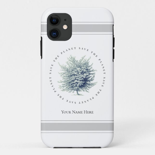 Classic Environmental Save the Planet Tree Case-Mate iPhone Case (Back)
