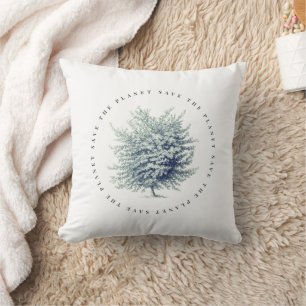 Classic Environmental Save the Planet Tree Cushion