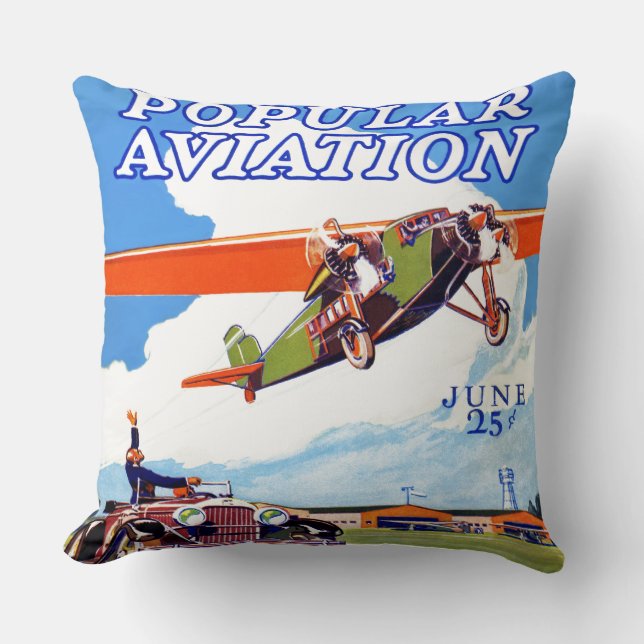 CLASSIC EPHEMERA FROM 1920's RETRO AVIATION Cushion (Front)