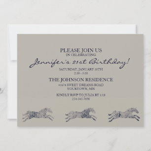 Classic Equestrian Birthday Invitation