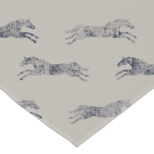 Classic Equestrian Horse Pattern Long Table Runner