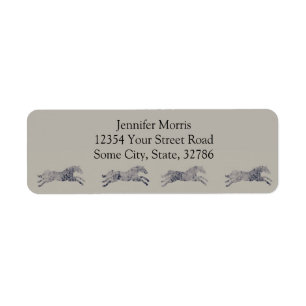 Classic Equestrian Horse Pattern Return Address Label