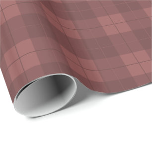 Classic Essential Burgundy Plaid Wrapping Paper