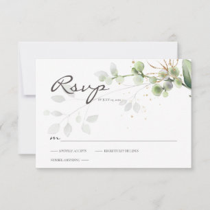 Classic Eucalyptus Greenery RSVP Card