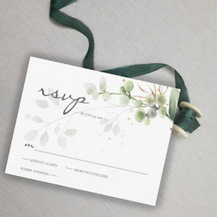 Classic Eucalyptus Greenery RSVP Card