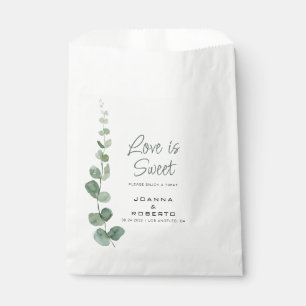 Classic Eucalyptus Love is Sweet Wedding Favour Bag