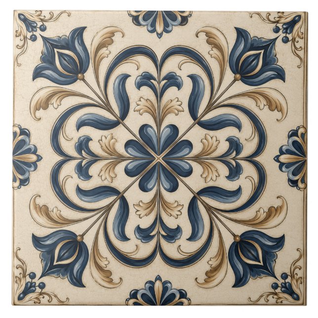 Classic European Inspired Ceramic Tile (Front)