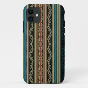 Classic European Stripe Vintage Pattern iPhone 11 Case