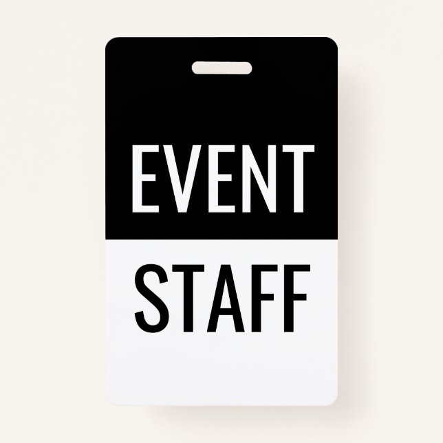Classic Event Staff Badges ID Badge (Front)