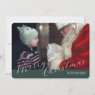Classic Evergreen Merry Christmas Holiday Card