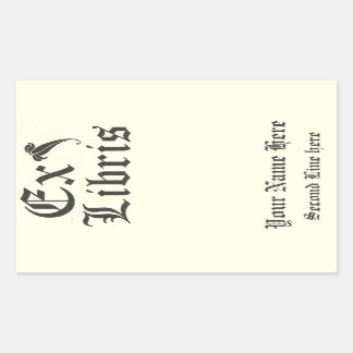 Classic Ex Libris Bookplate Rectangular Sticker