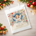 Classic Exquisite Christmas Victorian Angel Xmas Favour Bag<br><div class="desc">Classic Romantic Exquisite Christmas Angel with Flowers Victorian-Themed Inspired Christmas Favors Bags with Joy to the World Quote. Discover our romantic angel-inspired Christmas gift bags with a Victorian-themed design that will bring a touch of elegance to your holiday celebrations. Each bag features a delicate angel surrounded by flowers, accompanied by...</div>