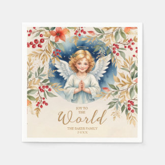 Classic Exquisite Christmas Victorian Angel Xmas Napkin