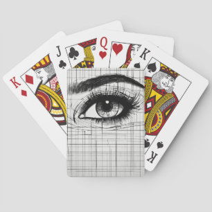 Classic eye playing cards