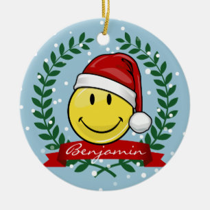 Classic Face Holiday Style Ceramic Ornament