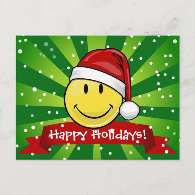 Classic Face Holiday Style Postcard (Front)