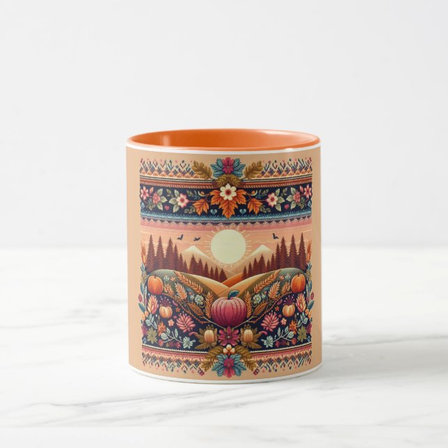 Classic Fair Isle Fall/Autumn Mug (Center)