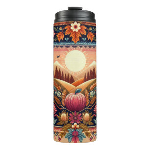Classic Fair Isle Fall/Autumn Thermal Tumbler