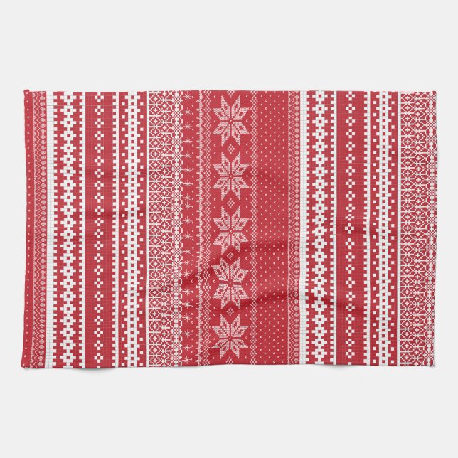 Classic Fair Isle Kitchen Towel (Horizontal)