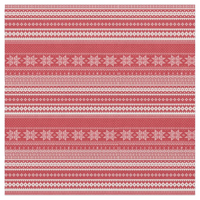 Classic Fair Isle Print Fabric (Close Up)