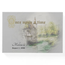 Classic Fairytale Castle Painting Guestbook