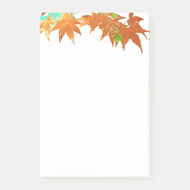 Classic Fall Colours Japanese Maple Leaves Canopy Post-it Notes (Front)